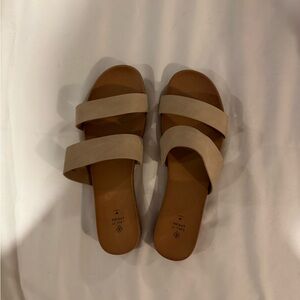Call It Spring Tan Slide Sandals